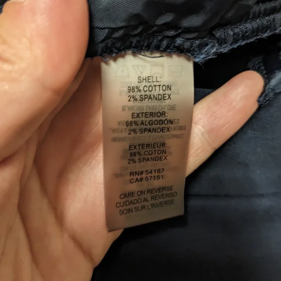 Karl Lagerfeld Paris Navy Blue Dress Pants Cropped